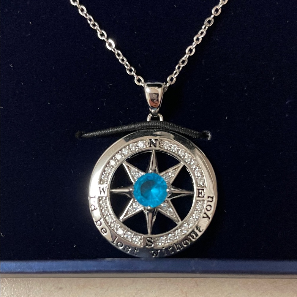 Compass birthstone necklace “I’d be lost without you”